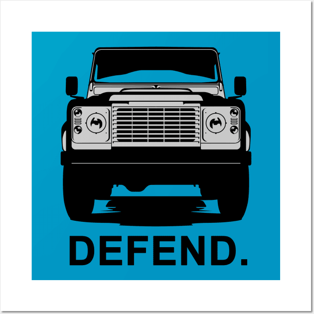 Land Rover Defender Wall Art by mufflebox